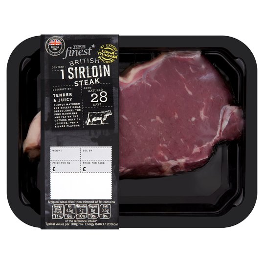 28天大的牛排 非常的嫩！ Tesco Sirloin Steak 28 days Tender & Juicy